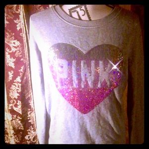 XS - S rare 💗 VS PINK 💗 pull over bling sweater